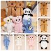 Large Capacity Plush Capybara Pen Bag Multi Functional Cartoon Panda Pencil Case  Students Office