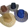 Straw Western Cowboy Hat Hand Made Beach Felt Sunhats Party Cap For Man Woman Curling Brim Cap Sun Protection Unisex Hats