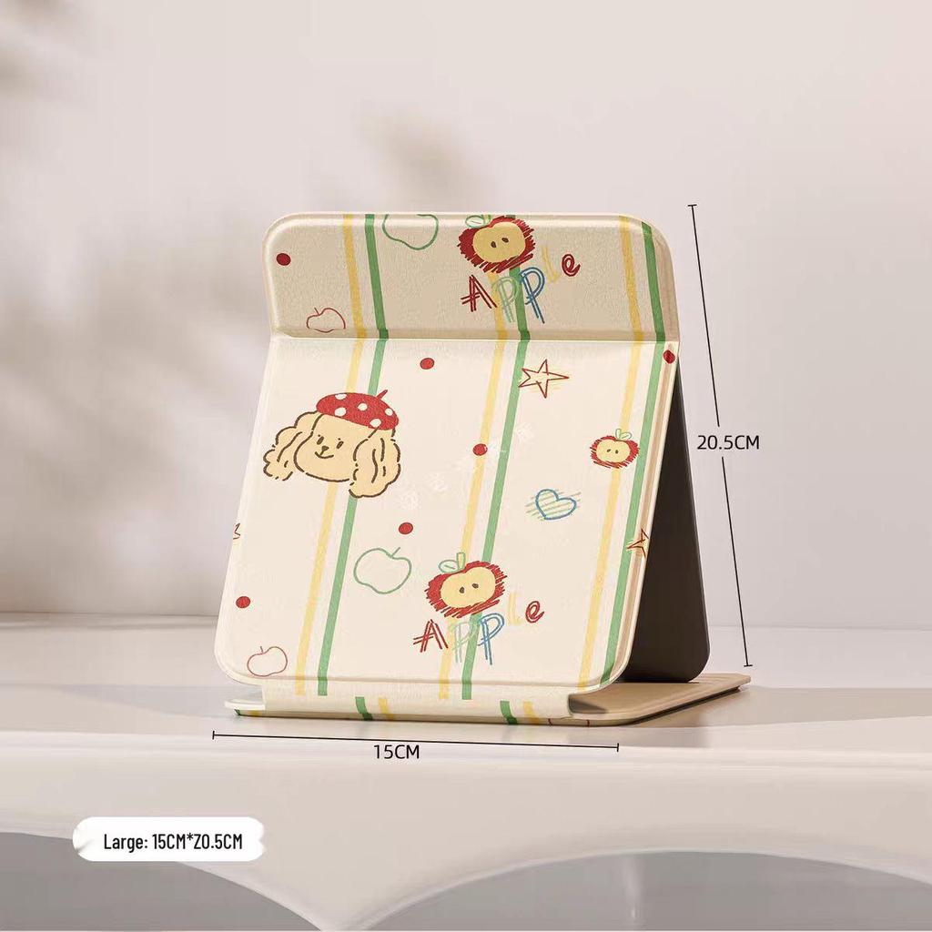 Compact High-Definition Folding Makeup Mirror - Portable, Standable, Handheld and Travel-Friendly.