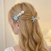 5 pcs/set Shell Duckbill Clips Set Starfish Hair Barrettes Fashion Ocean Themed Hair Clips Beach