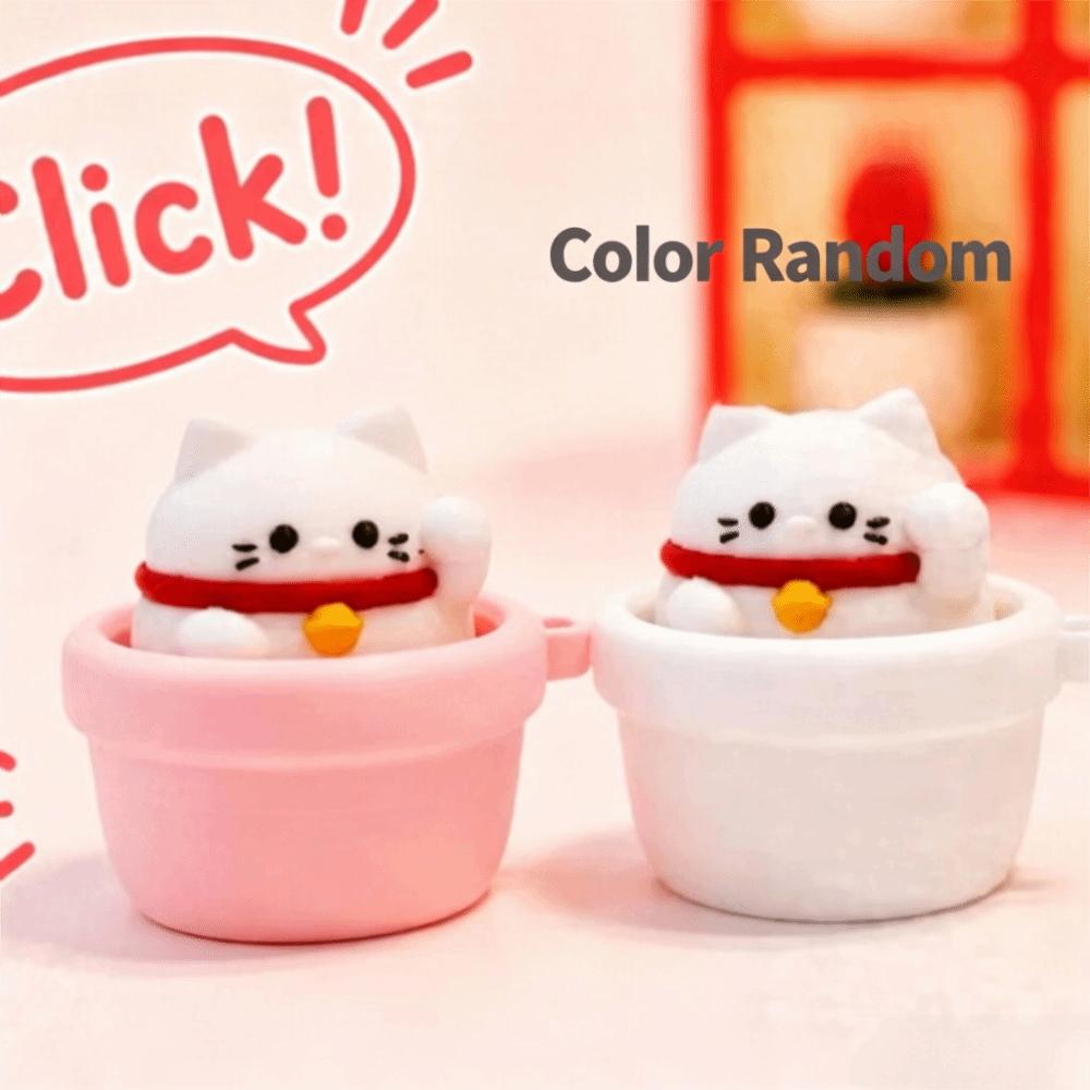 Finger Button Clicker Fidget Keychain Button Press Click Keyring Gifts for Children