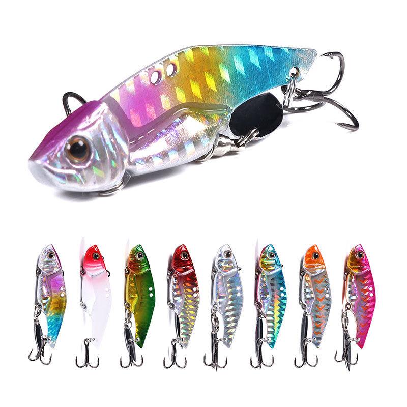 Freshwater Bass Lure BaitVIBRotating Sequin Blood Groove Hook5cm12g16g10No.12No.