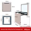 Wall-Mounted Folding Shoe Cabinet and Stool for Entrance or Bathroom