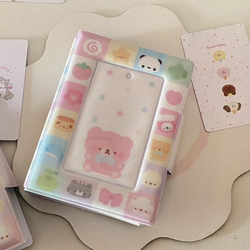 Mini Photo Album Card Binder Photo Card Holder Creative 3 Inch Kpop Album Cartoon Cute Photocard Holder Idol Photo Holder