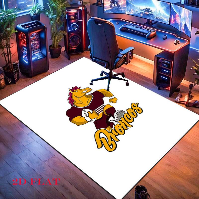Broncos Roar Carpet Rug for Living Room Bedroom Home Sofa Decoration,Kids Play Nonslip Floor Mat