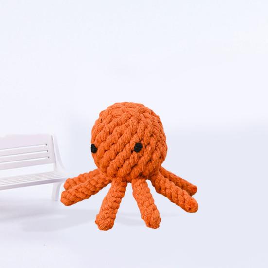 Yousheng Interaktivní bavlněná provazová hračka pro psa Roztomilý králík Medvěd Žirafa Tvar chobotnice Psí žvýkací hračka Psací hračka pro domácí mazlíčky odolná proti kousnutí