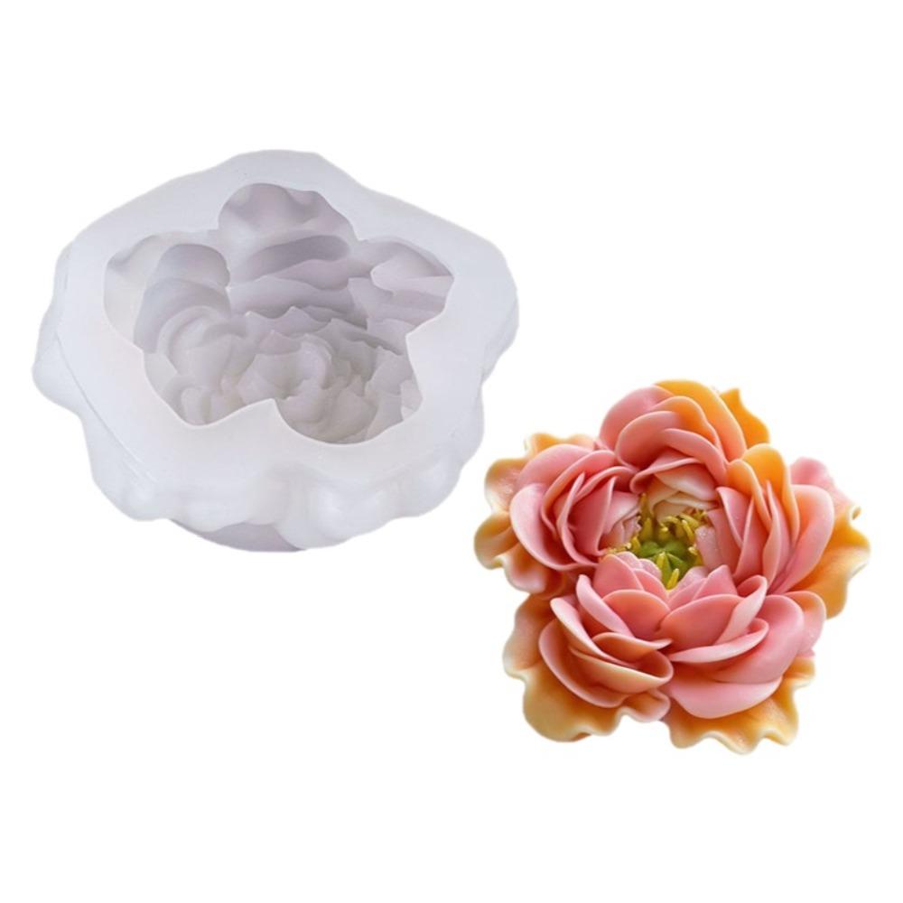 Nonstick Mousse Cake Decorating Flexible Candle Mold 3D Flower Silicone Mold  Soap Crafting