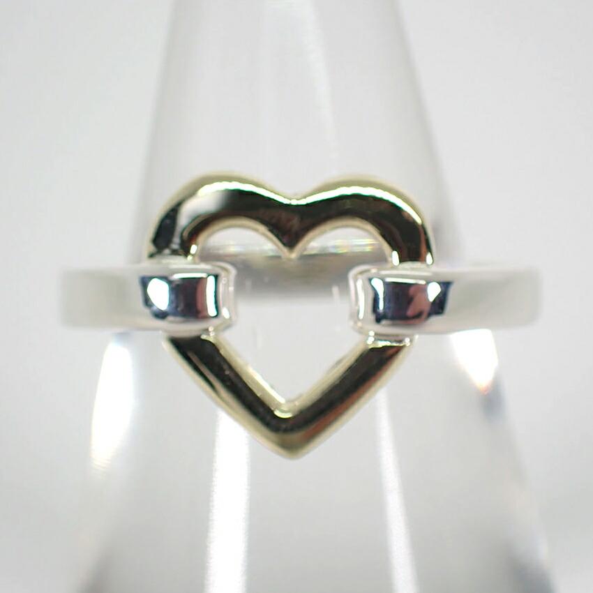 [Used] TIFFANY 925 Open Heart Ring/Size 10/j18-6