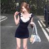 Lace Splicing Spice Girl Dress Design Sense Flying Sleeves A-shaped Skirt Children Summer Socialite Pure Desire Wind Waist