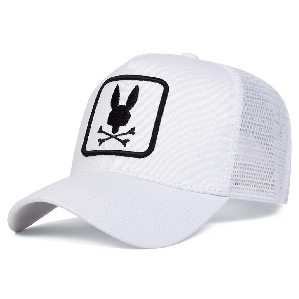Unisex Rabbit Head Embroidery Baseball Net Caps Spring Summer Outdoor Adjustable Casual Hats Dad Hat Sunscreen Hat