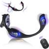 Vibrating Cock Ring Anal Plug With Prostate Massager 4 In1 Taint Stimulator Penis Ring Vibrator Remote Control Sex Toys For Men