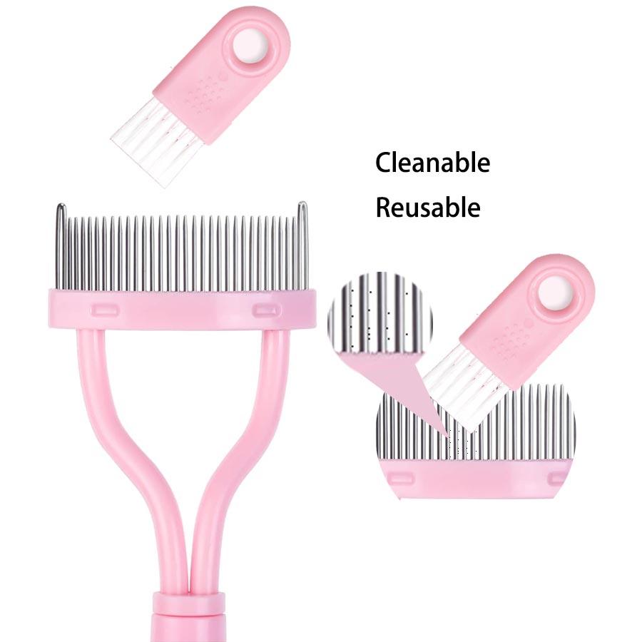 Black Pink Wimpernbieger Metall Wimpernbürste Kamm Tragbarer Wimperntrenner Faltbarer Mascara-Krümmer Beauty Make-up Kosmetikwerkzeug