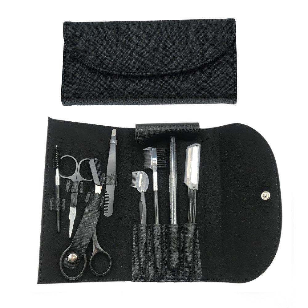 Complete Brow Grooming Set: Razor, Scissors, Tweezers, Pencil, Trimmer for Men & Women