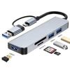 USB 3.0 Dual-Head 8-in-1 Typ-C Kartenleser & Erweiterungsdock für Laptops