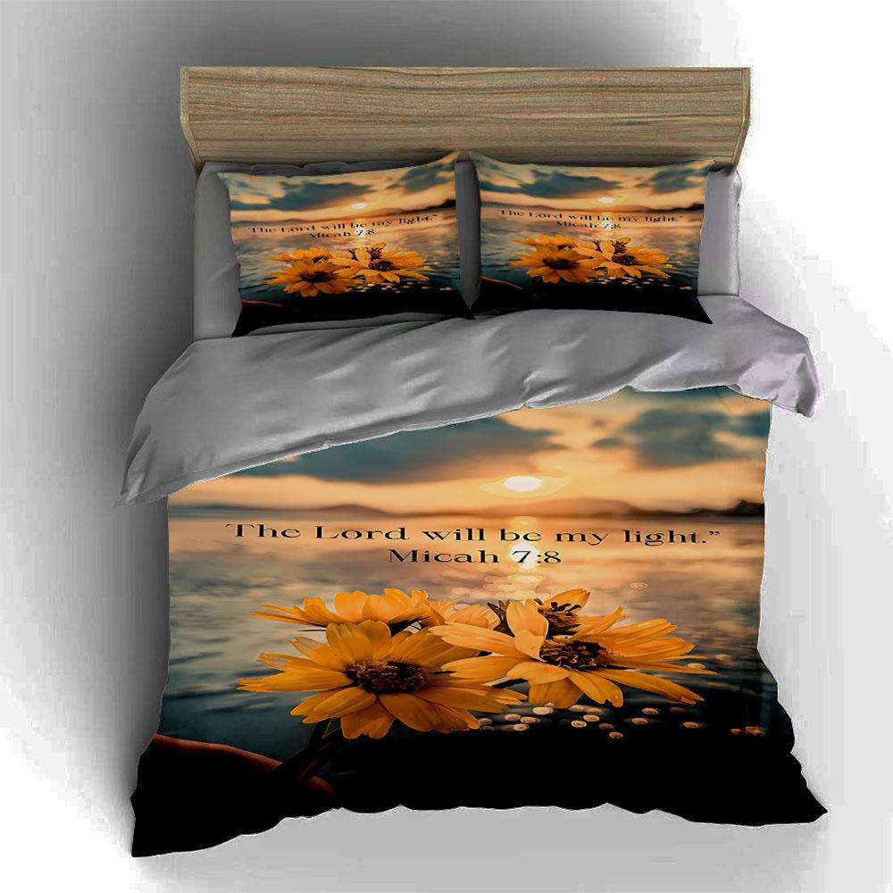 Sunflowers sunset quote Bedding Duvet cover sets Duvet covers Pillowcases gifts (1 * Duvet Cover 2 * Pillowcases, without duvet insert)