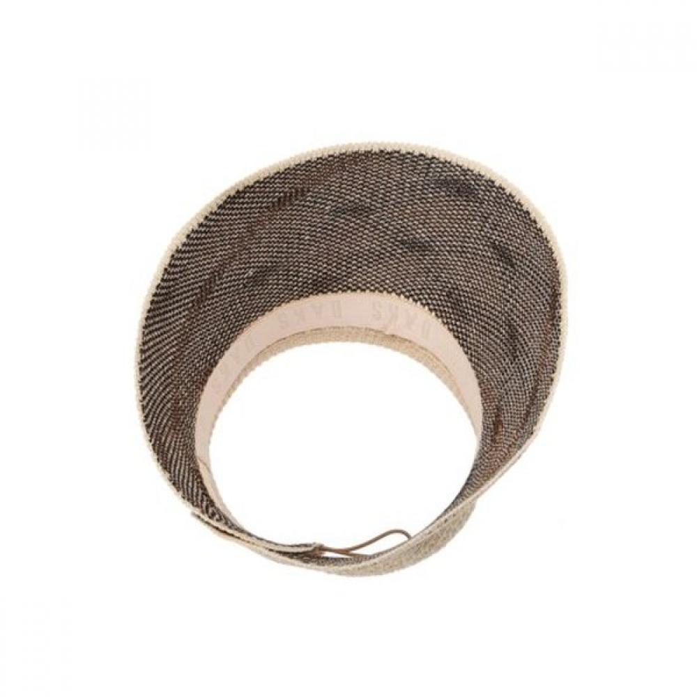 Daks Brown Check Knit Packable Sun Cap Dd Metal Decoration Dche6e257w2