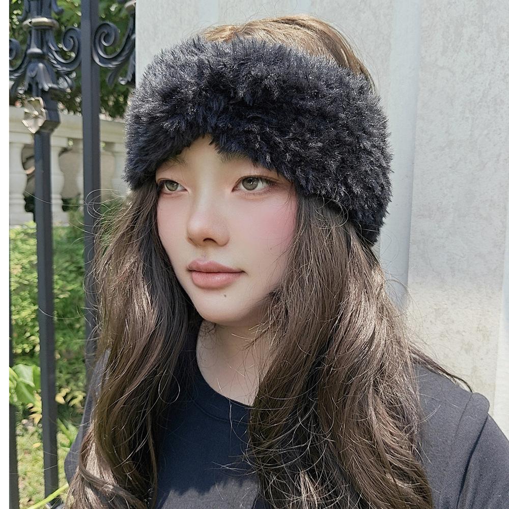 New Wide Cross Plush Headbands For Woman Warm Hairband Elastic Sport Yoga Headwear Girl Hair Band Autumn Winter Hair Accessories