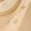 New Vintage Exquisite Y-shaped Flower Pendant Necklace for Women Bohemia Long Tassel Neck Accessories Jewelry Wedding Gifts