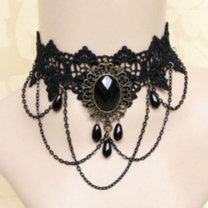 Lace Jewelry, European and American Lace Necklace, Versatile Neck Chain