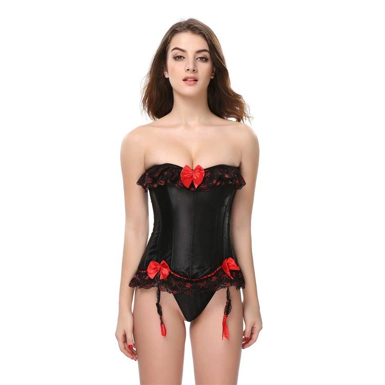 European and American corset sexy lace lace lace court shapewear support