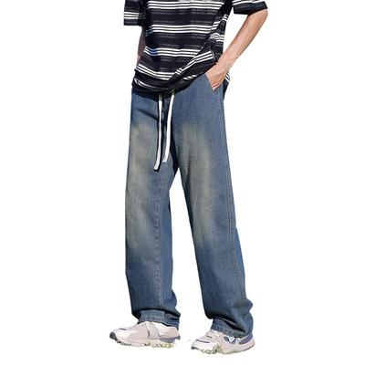 Jeans Men's Versatile Men's Pants American Loose Straight Leg Wide Leg Pants