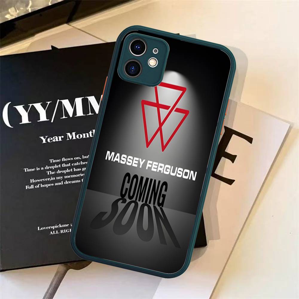 Massey Ferguson Per iPhone 11 12 13 14 15 16 Pro Max Plus X XS MAX Cover Posteriore Opaco Antiurto