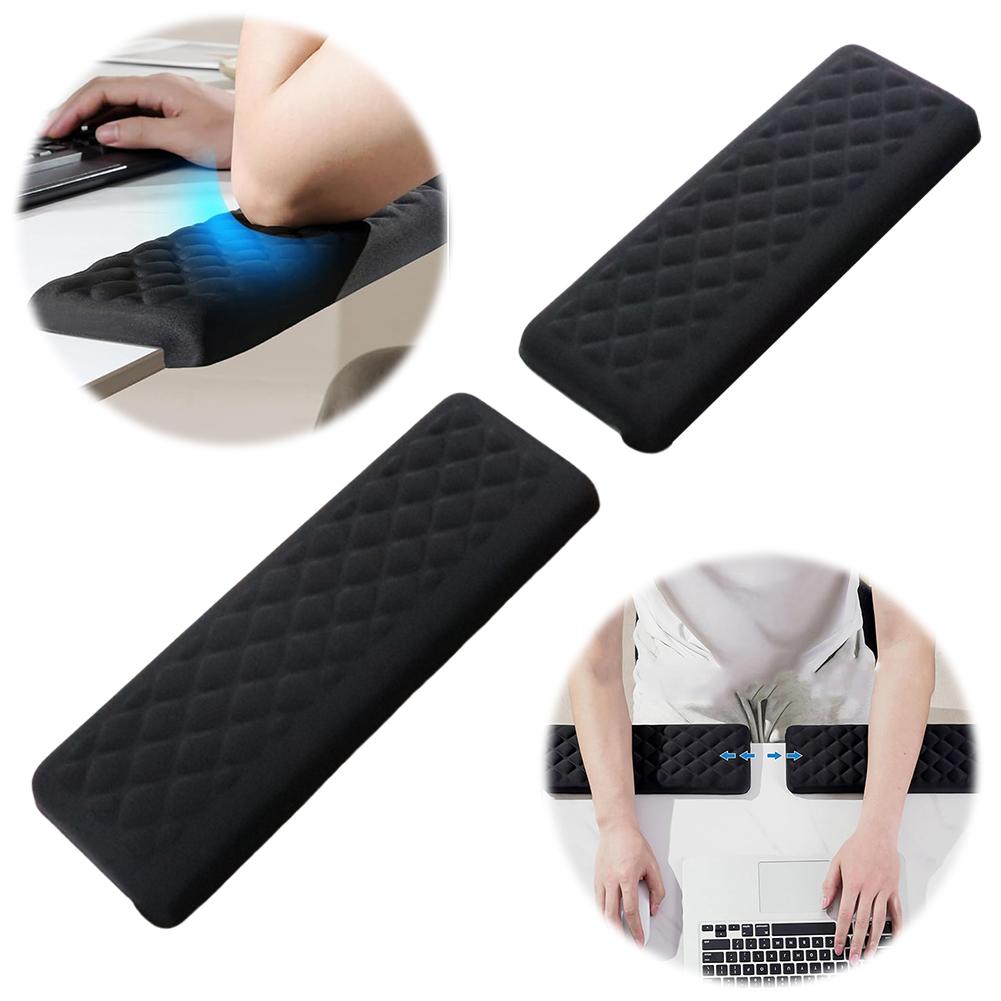 2Pcs L-Shaped Memory Foam Elbow Pillow Ergonomic Desk Edge Cushion Desk Elbow Pad Keyboard Wrist Rest Pad for Table Or Desk Edge