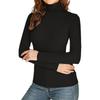 Women's Fashion Casual Slim-fit Half-ture Neck Long Sleeve Knit Top
