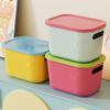 Storage Box with Handle And Lid Organizer Space Saving Stackable Container for Kitchen Bedroom Dormitory