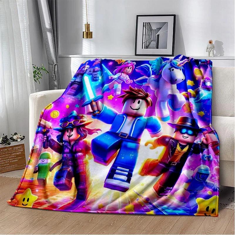 2025 New Style R-Robloxs Cartoon Game Gamer Soft Blankets,Keep Warm Throw Blanket Comfortable Blanket for Beds Sofa Home Bedroom