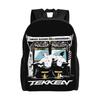 T-Tekkenes Travel Backpack Women Men School Laptop Bookbag Fighting Game College Student Daypack Bags