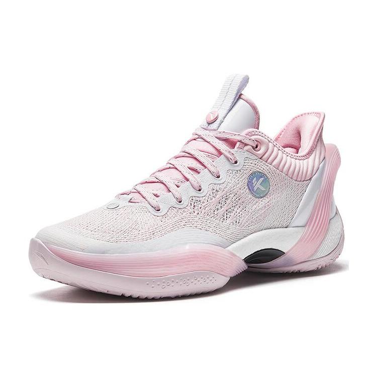 Anta Three point Rain1.0 Cherry Blossom Cushioning Slip Resistant Cushioning Slip Resistant Low top Basketball Shoes 922411102S-2