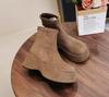 Fashion Platform Woman Ankle Boots Fashion Round Toe Height Increase Shoes Punk Style Ladies Modern Bottes