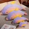 40/60/90CM Cute Dream Rainbow Dolphin Plush Toy Soft Cartoon Model Throw Pillow Decoration for Boys Girls Holiday Birthday Gift