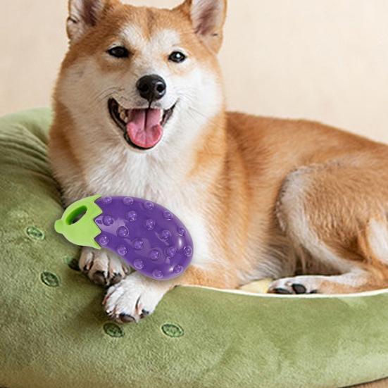 Yousheng Dog Teething Toy Cute Corn Carrot Eggplant Bite-Resistant Chew Toy Soft Vegetable Toy Exercise Training Interactive Toy for Small Large Dogs