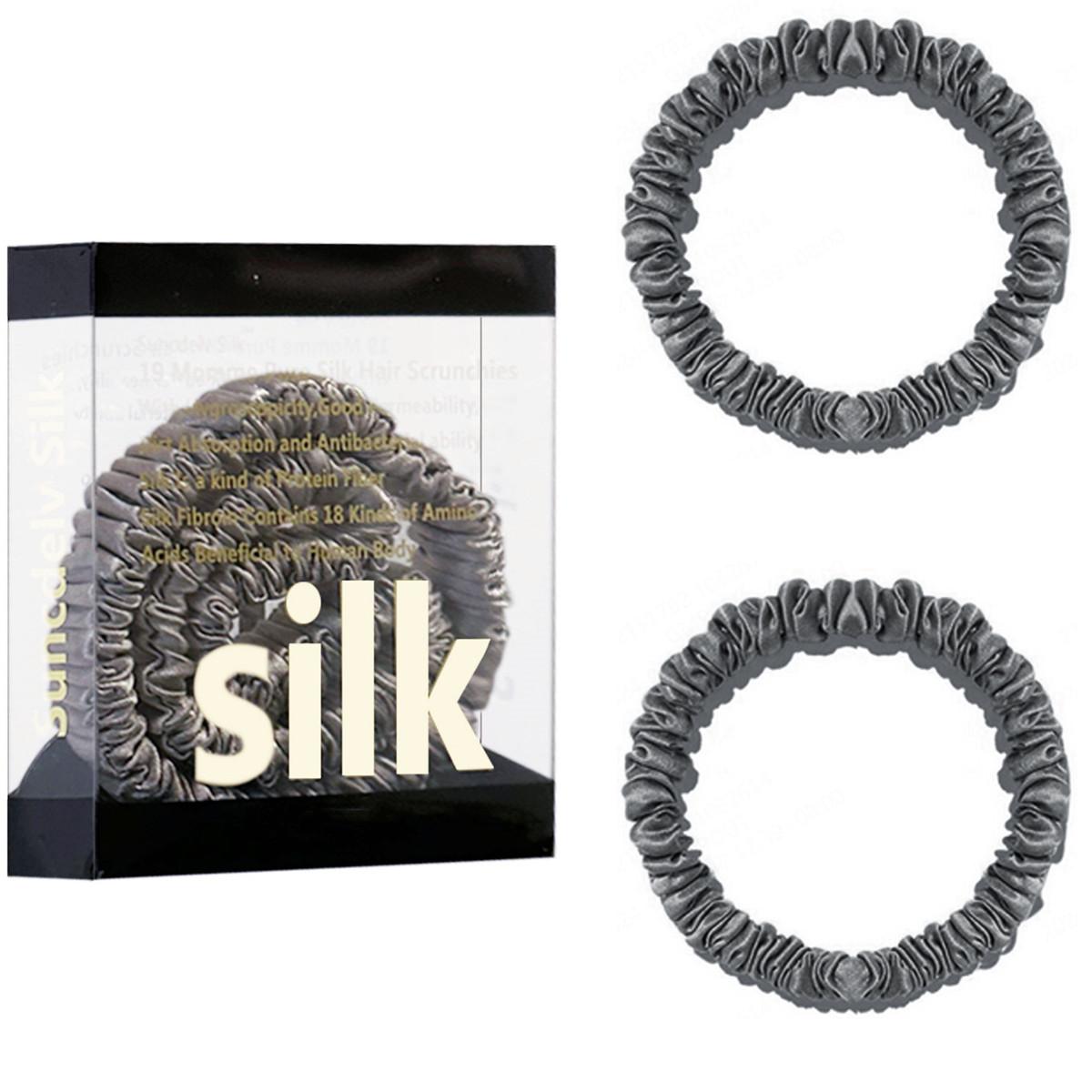 

Резинки для волос из 100% чистого шелкового шелка, шелковые резинки для волос, резинки для волос, узкие резинки для волос, держатели для хвостиков, аксессуары для волос, 42 цвета