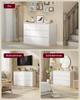 VASAGLE KAILYN Collection - Chest of Drawers for Bedroom, Storage Organiser Unit with 6 Drawers, 40 x 119.4 x 75 cm, Modern Style, Snow White
