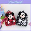 Mickey Mouse Letter Print Kids Cartoon Canvas Backpack For Preschool And Daily Use