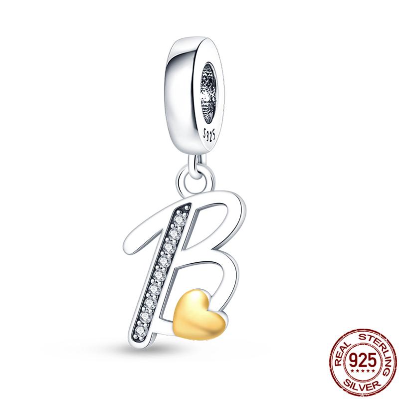 Novinka v kolekci Qikaola Originální náramky 26 písmen A-Z Měděné přívěsky Korálky Pro DIY Výrobu narozeninových šperků Dárky