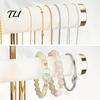 Desktop Jewelry Holder 3 Tier Velvet Organizer, T-shaped for Bracelet, Display Necklaces Rings, & Earrings, Stand with Storage Tray Non-slip