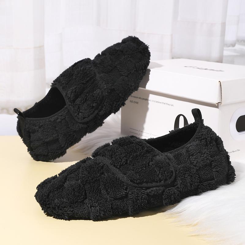 Unisex Velvet-Lined Cotton Shoes & Home Slippers, Sizes 20-47