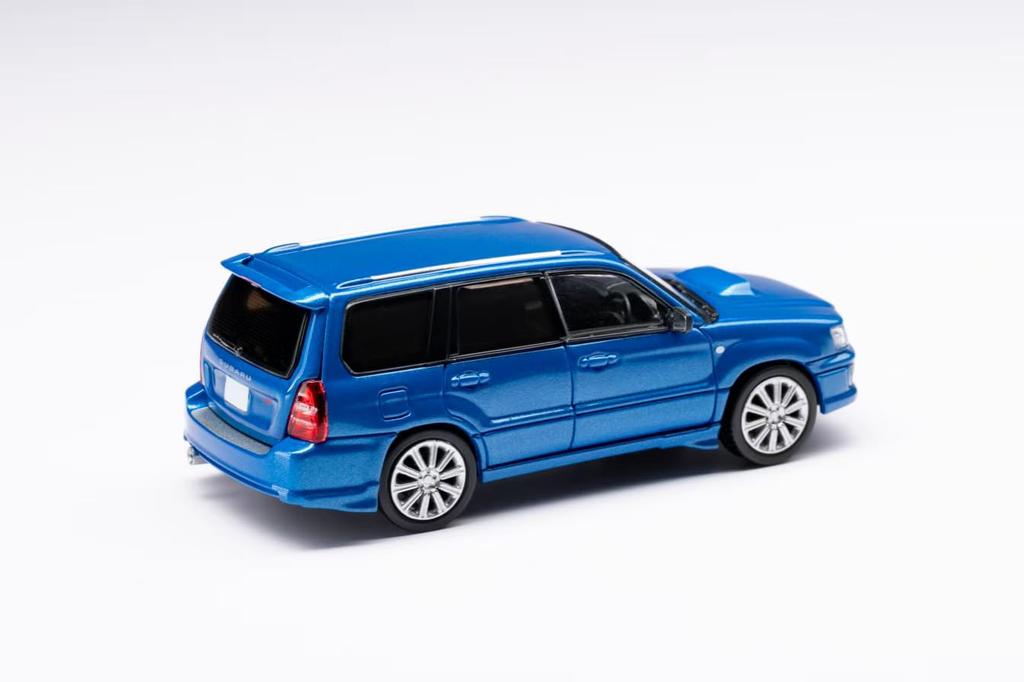 MODELL MODELL Maßstab Subaru Forester SG9 Sti Blau Fertigprodukt 1/64 MM64-SG9-001