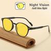 Round Frame Yellow Lens Night Vision Glasses for Men Women Ultralight Blue Light Blocking Eye Protection Eyewear for Driving