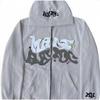 2025 Y2K Gothic Punk Hip Hop Digital Print Zipper Hoodie