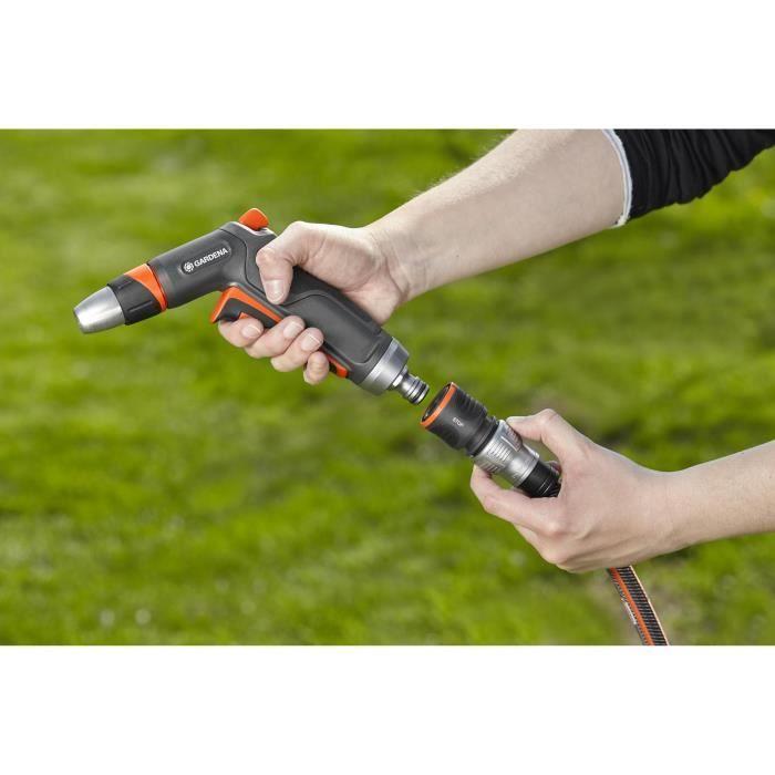 Pistolet De Nettoyage + Raccord Aquastop Premium –Protection Anti-gel –Original GARDENA System–Kit complet–Garantie 5ans