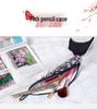Creative Koi Fish Pen Bag - High-Value Japanese Fabric Stationery Holder, Forest Style