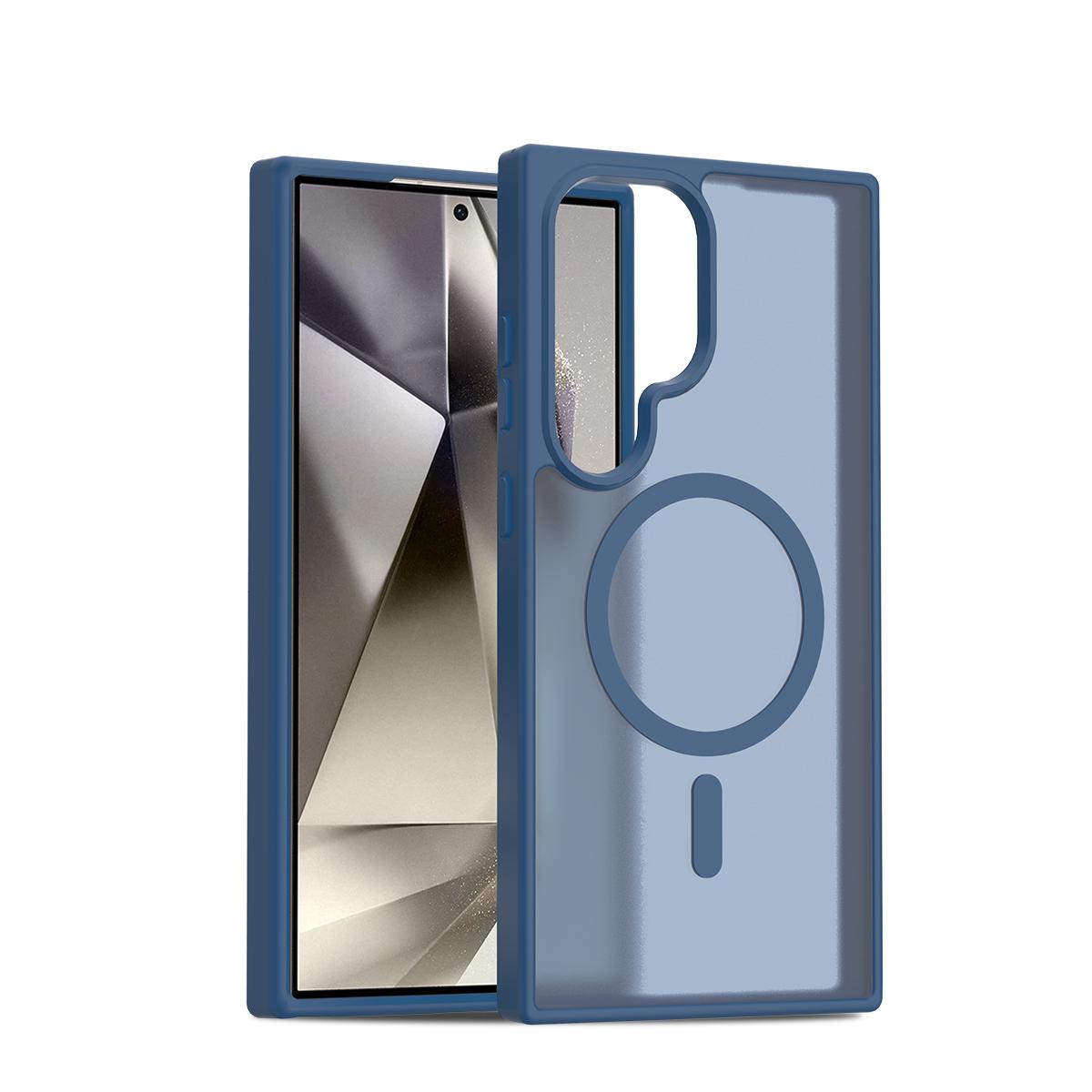 

Shockproof Translucent Matte Phone Case for Magsafe Mag Safe Samsung S26 Plus S25 Fe S24 S23 Ultra S22 A15 A16 A17 A26 A35 A36 A56 A37 A55 Phone Cover Samsung Galaxy A57 темно-синього кольору