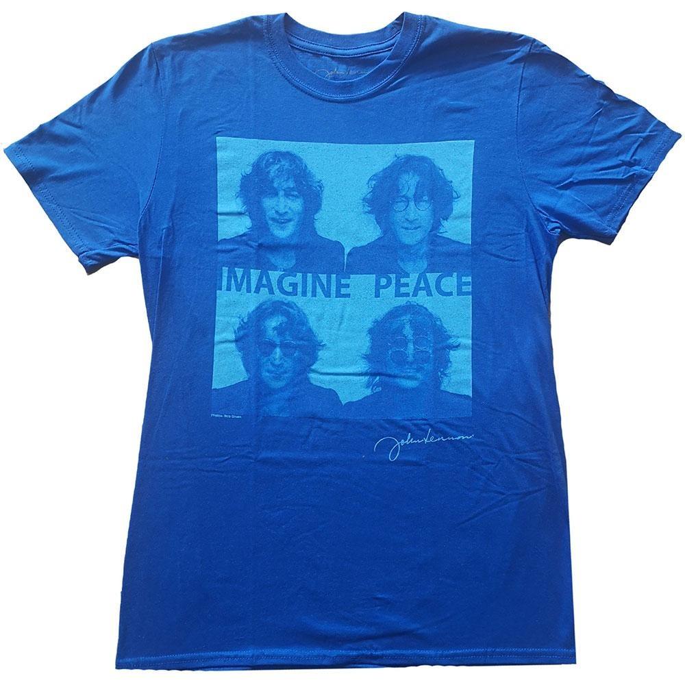 John Lennon People for Peace Piano Print Cotton TShirt Rock Legend Unisex Short Sleeve Tee L