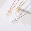 Vnox Simple Stainless Steel Cross Pendant Necklaces for Women, Prayer Religious Choker Collar Christian Gift Jewelry