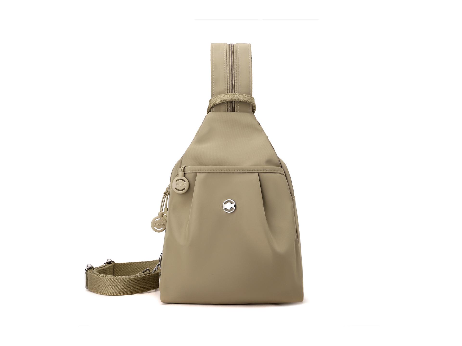 

2025 Лето Женский Горячий Стиль Нейлоновая Нагрудная Сумка и Маленький Рюкзак на Двойном Плече 30x21x15